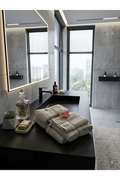 Bambu Banyo Havlu Takımı - Tek kişilik Set - Asma Kulplu ( 1 adet banyo havlusu, 1 adet baş havlusu, 1 adet ayak havlusu )
