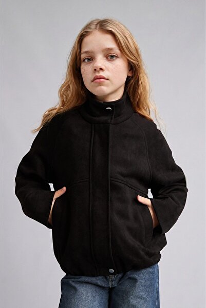 DeFacto Suede Zipper Pocket Short Coat Girls H7803A826Wn