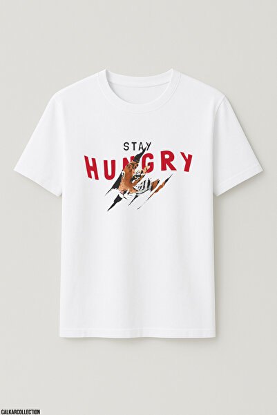 CALKARCOLLECTION Unisex Oversize Stay Hungry Tiger Tshirt