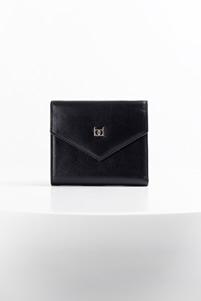 BAYDERİ Sior Women's Leather Wallet Black