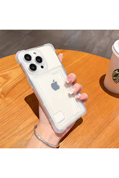 Choice3 iPhone17 Pro Max Clear Transparent Card Slot Soft TPU Phone Case For ...