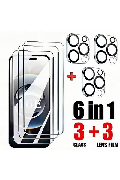 Choice15 6in1 iPhone 14 Pro Max 6 In 1 Phone Tempered Glass+Camera Protector ...