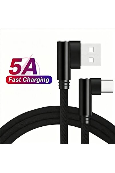Choice8 1m Black 0.35m 1m 2m 3m 90 ° Elbow USB Type C Cable For Honor 10 S8 S...
