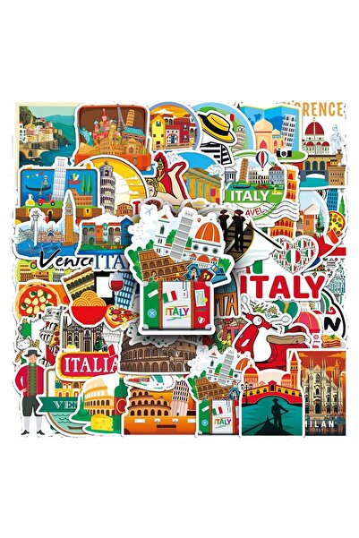 Choice 50Pcs 50Pcs Italy Travel Famous City Stickers Pisa Tower Venice Scener...