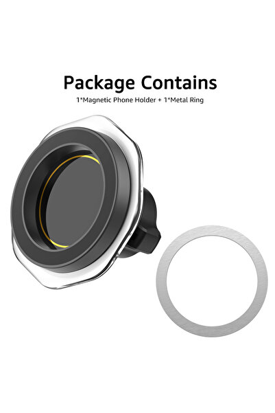 Choice1 Black Magnetic Ring Phone Holder for MagSafe Car Mount for iPhone 17 ...