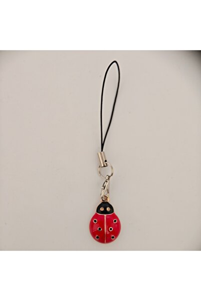 Choice Red / Pink Red Background with White Dots Ladybug Phone Lanyard, Featu...