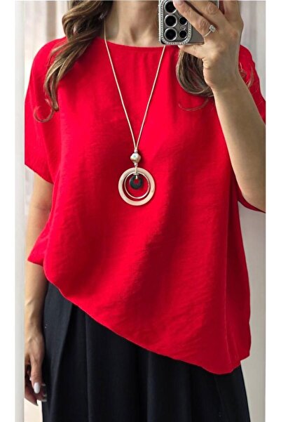 MAXORA SHOP Isabell viscose blouses - Red