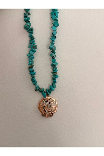 gemsartdeco Turquoise Natural Stone Phoenix Rebirth Necklace