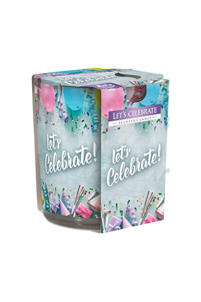 LCA Set 3 x Lumanare Parfumata in Pahar Imprimat, Let's Celebrate, 22 Ore
