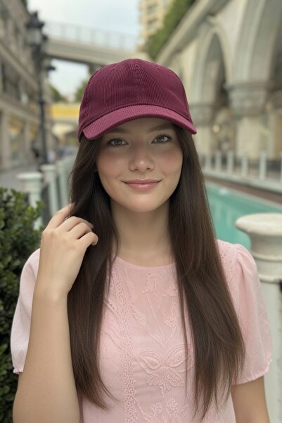 Mollycrush Women's Seasonal Corduroy Burgundy Hat |   Daily Adjustable Baseba...