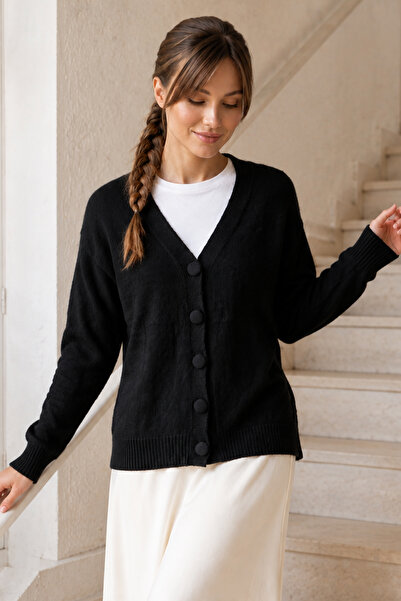 benguen Buttoned Cardigan N511 Black
