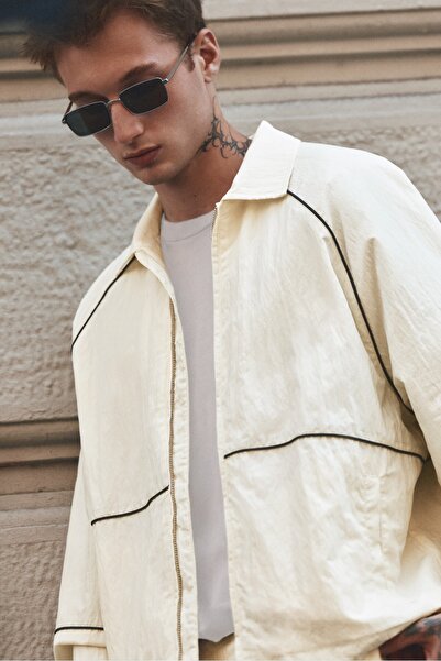 Pull & Bear Kontrast dikişli hafif ceket