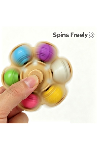 Generic Dumpling Fidget Spinner Keychain, Press‑to‑Light‑Up Fidget Toy with U...