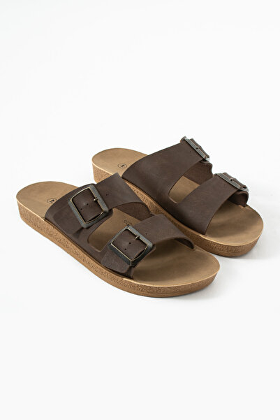 Polomia Comfort Men's Double Strap Suede Buckle Comfortable Daily Stylish Sli...