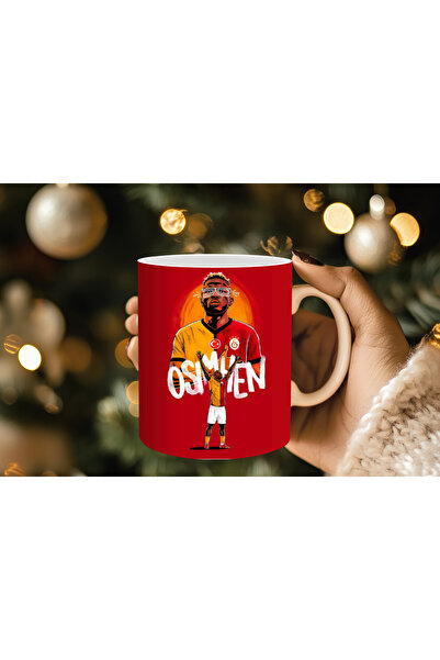 Evion Osimhen Yellow Red Fan Trophy – Football Player Themed Yellow Red Speci...