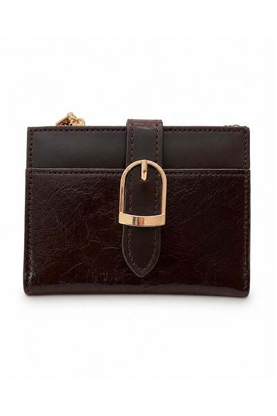 HAKKE Zippered Women's Wallet with Buckle Mini Model