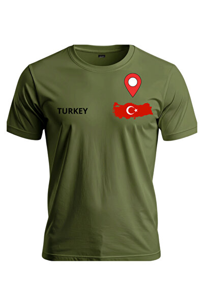 Türk Bayrağı Baskılı Erkek T-shirt