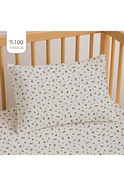 liefhome 100% Cotton Baby Elastic Sheet 60X120+20 + Baby Pillowcase 35X45