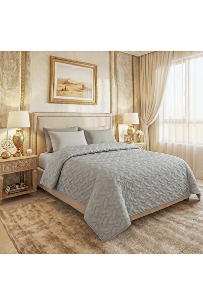 Master Home Textile MASTER Microfiber Plain Bedspread Set, Fits 200 x 200 cm ...