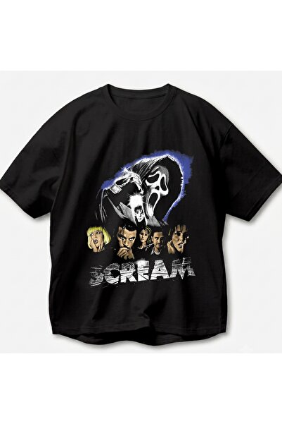 SVART WEAR Scream Printed Vintage Y2K Retro Unisex Oversize 100% Cotton T-Shirt