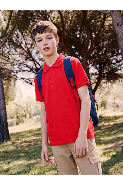 LC Waikiki Lcw Kids Turquoise Polo Collar Boys' Pique T-Shirt