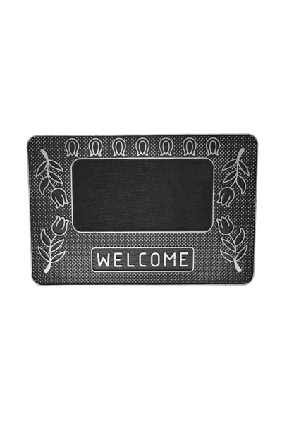 Casa Plastor Welcome black rubber doormat and carpet 60x40 cm