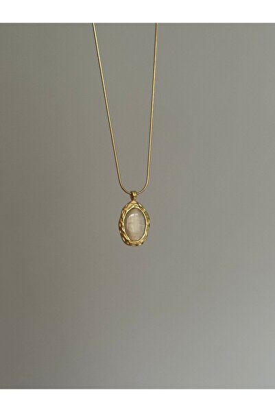 Ephyra Steel Gold Color Vintage Necklace