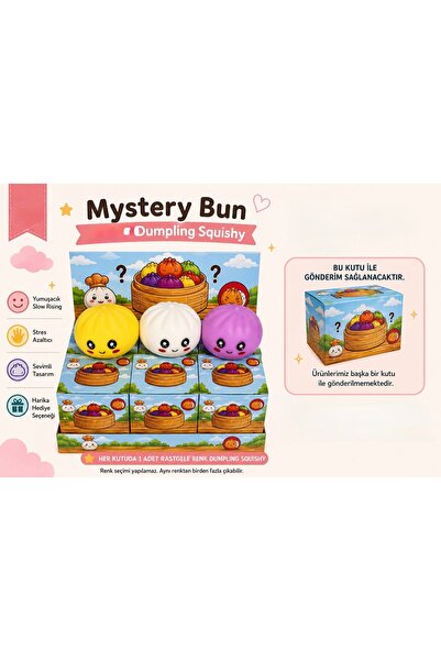 Çin Mantısı Dumpling Slime Oyuncağı Karton Kutu 1 Adet Karışık Renk Gönderim Yumuşak Esnek Duyusal Oyuncak
