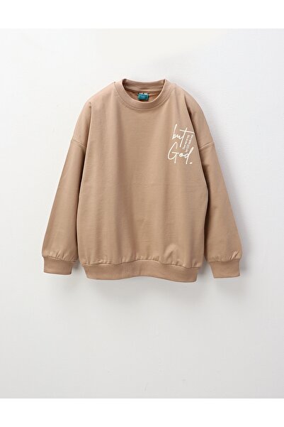 MiniKids Bluza No Way But GOD, bej