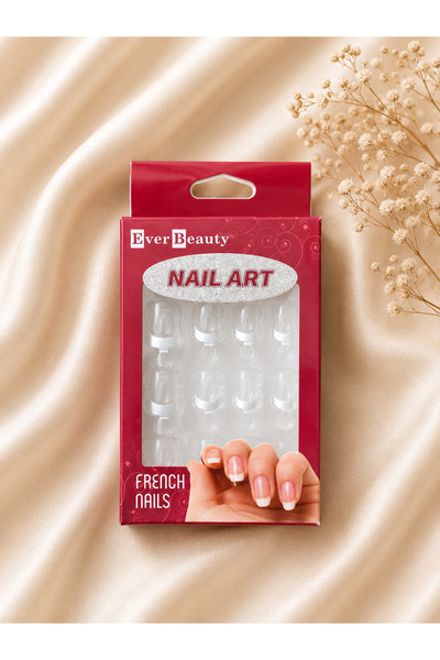 NAİL ART French model takma tırnak şeffaf