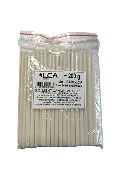 LCA Set 5 x Lumanari Decorative Albe, 200 g