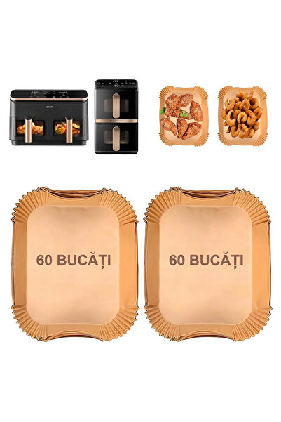 COSORI Set de 120 de hârtii de copt pentru friteuza cu aer cald Dual Basket 8...