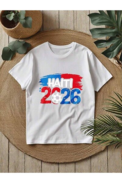 k222 Men's Haiti 2026 Football Pattern T-Shirt - Street Style Casual T-Shirt,...