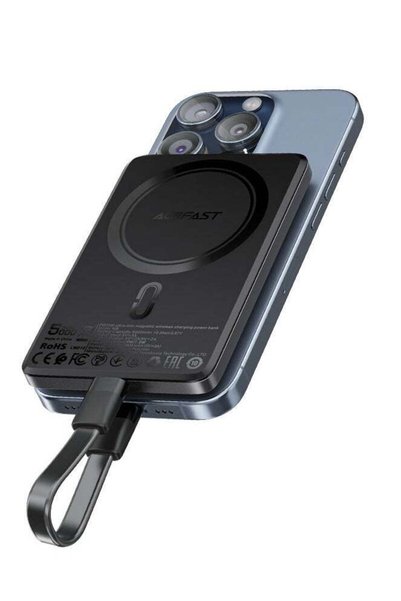 Acefast M8 PD18W power bank 5000mAh with wireless charging.