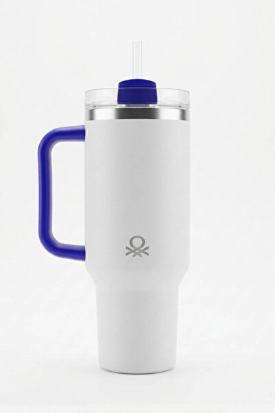 United Colors of Benetton Steel Thermos with Straw 900 ml