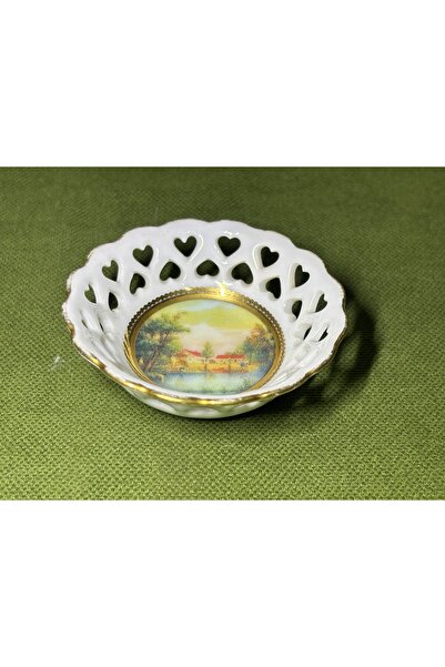 Fransız Limoges Limoges Mini Decorative Plate - 6.5 cm in Diameter