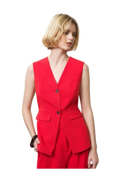 French Connection Women Carlie Longline Fitted Waistcoat