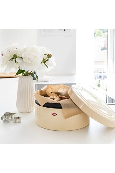 NO BRAND Wesco Chlebak cutie rotundă bej pentru biscuiți CL