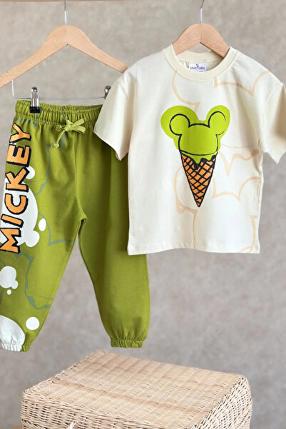 NOBLEKIDS Boys' Ice Cream Printed T-Shirt and Sweatpants Set