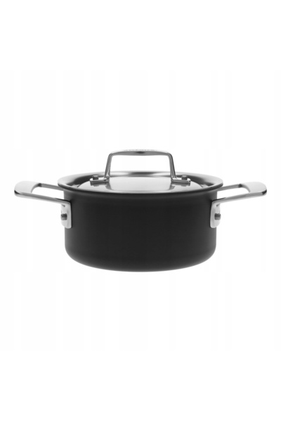 Demeyere Oală joasă neagră 5 cu capac, 1,5 litri