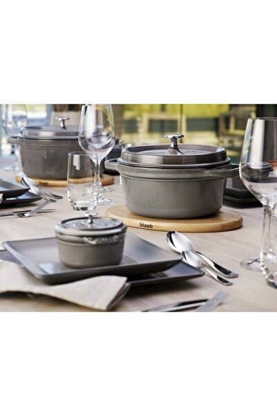 STAUB Oală din fontă rotundă La Cocotte Garnek, 1,7 litri, grafit