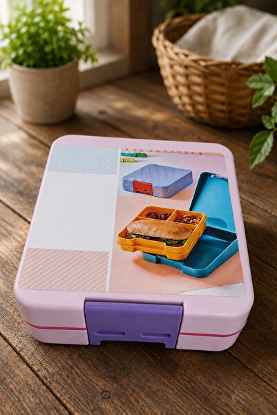 tan organik Lunch Box 3 Compartments 1Pc