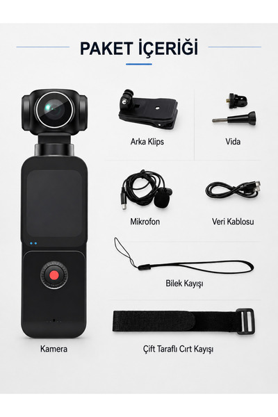 AL-TECH BİLİŞİM 4K Akıllı Gimbal Kamera | Dokunmatik Ekranlı 3 Eksen Sabitleyici Vlog & Video Kamerası