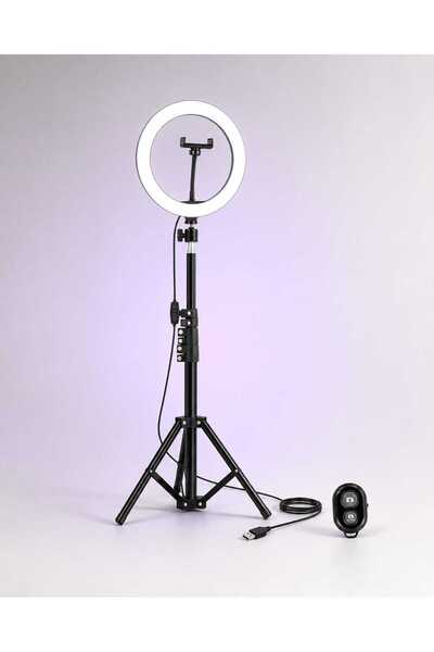 RABERA TECH 10 İnç Ring Light – 2,1 Metre Tripodlu, Bluetooth Kumandalı, Tele...
