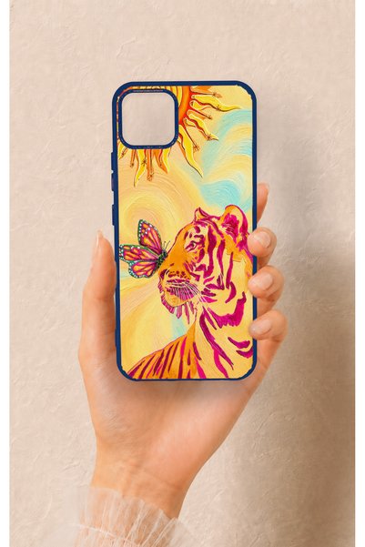 Vip Case Realme C11 2021 Compatible Tiger of the Sun Patterned Silicone Case