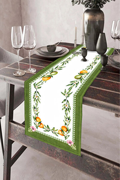 DEKOMOD 40X140Cm Woven Stain-Resistant Printed Thai Feather Fabric Tablecloth...
