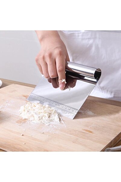 MİMOZA PARK Stainless Luxury Steel Dough Cutting Tool Steel Cutter Scraper Pa...