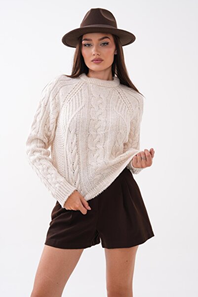 ŞİMAL Women's Knitted Patterned Knitwear Knitted Sweater 265031 -