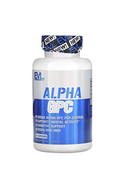 evlution nutrition Alpha GPC Brain يدعم النشاط العقلي والاعتقادي 60 كبسولة نب...