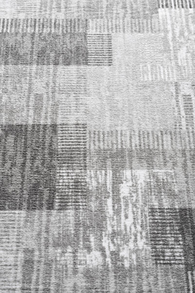 Raschel Carpet Oval Premium Yıkanabilir Leke Tutmaz Modern Gri Özel Seri Kaym...
